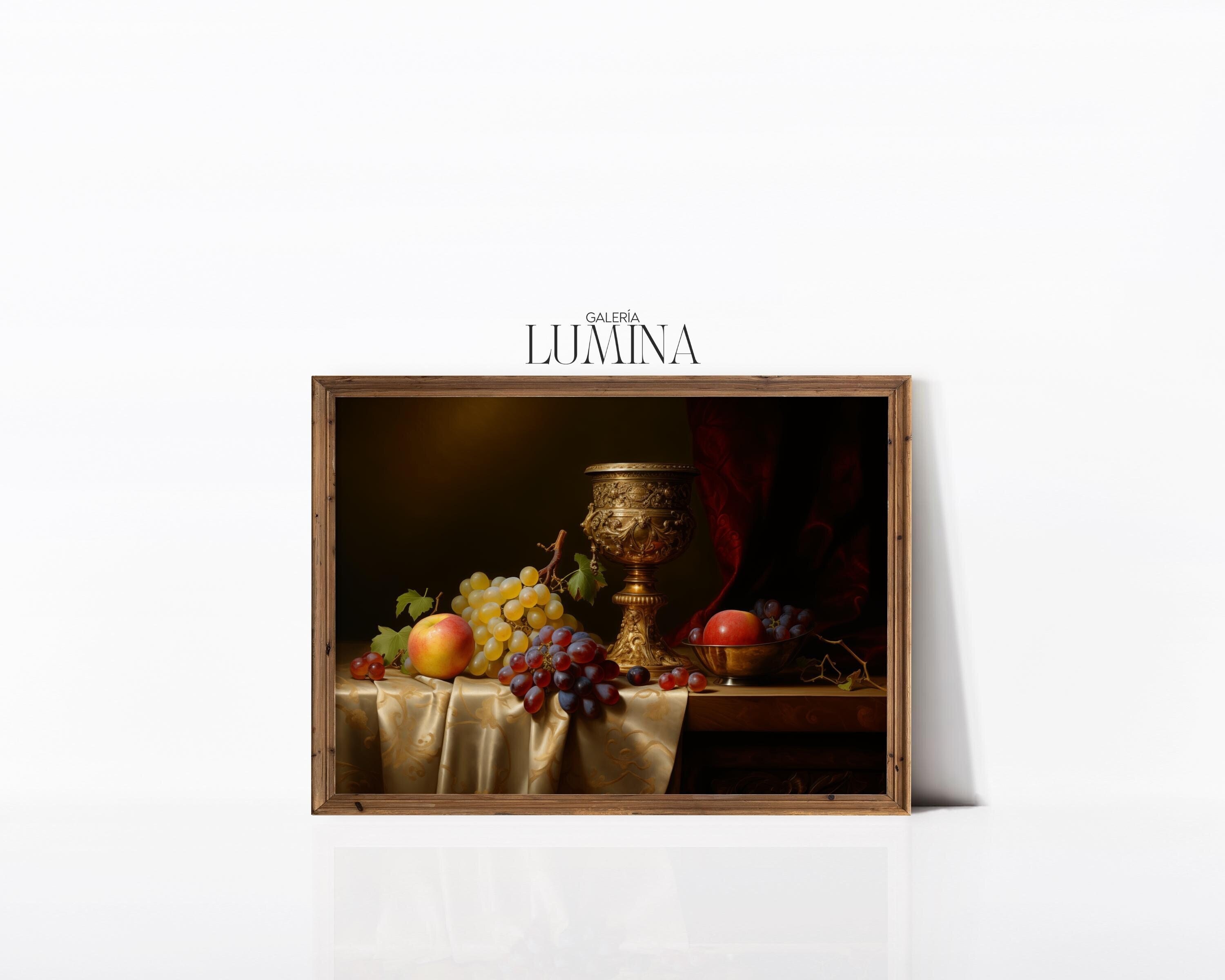 クラシックフルーツ静物画アンティークフード静物画伝統的なキッチン