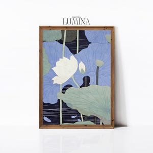 Lotus Flower Meticulous Painting Chinese Traditional Painting Gongbi Painting Asian Botanical Art Fine Art Hand-painted Oil on Silk Intricate Details Delicate Brushstrokes Elegant Floral Art Traditional Chinese Art Lotus Blossom Nature-Inspired