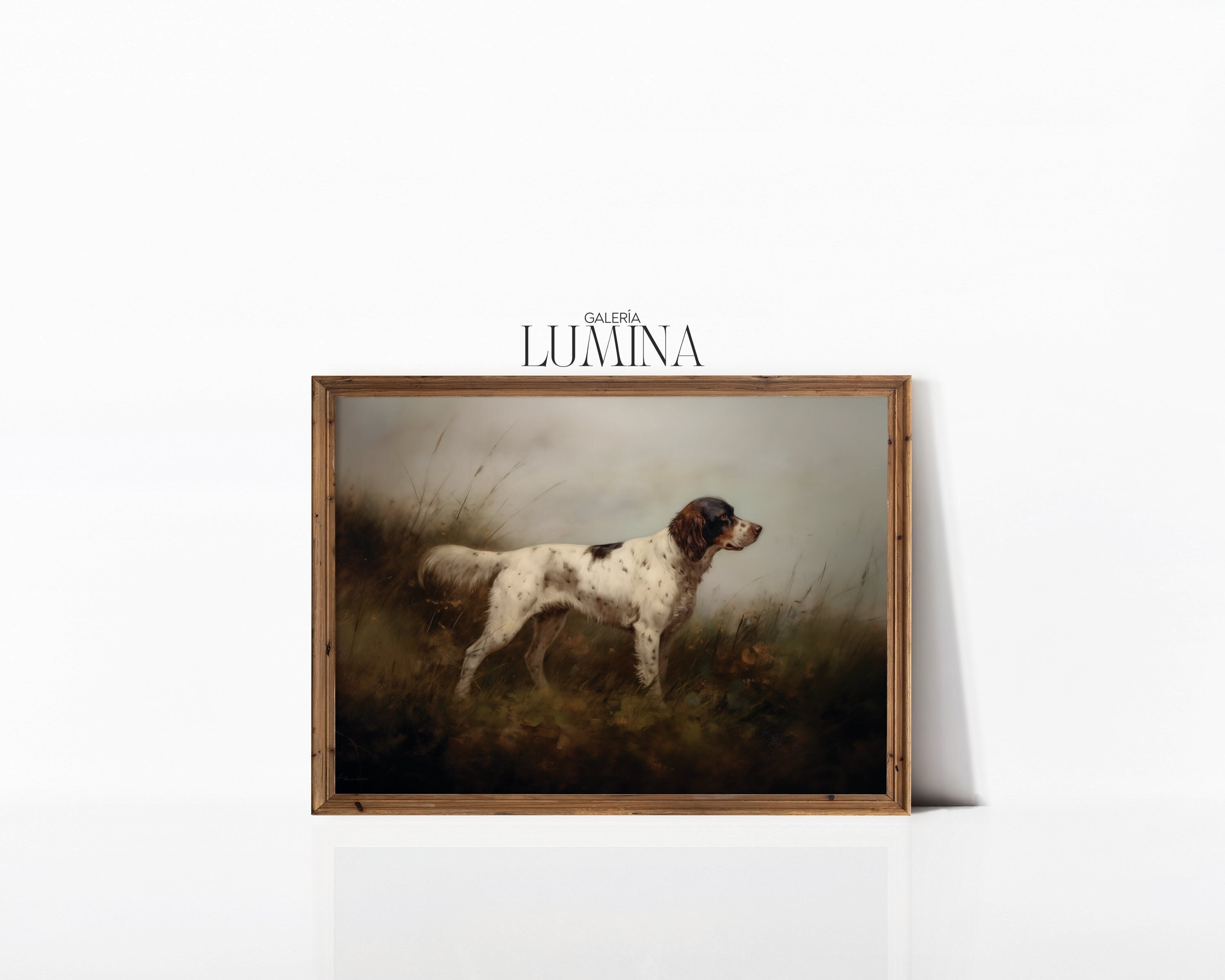 Vintage dog painting - Etsy 日本