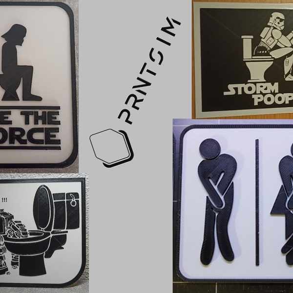 Schild Toilette Use the force