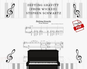 Defying Gravity (van Wicked) Eenvoudige bladmuziek voor piano (pdf-download)