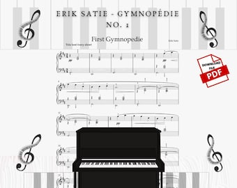 Erik Satie's Gymnopedie nr. 1 bladmuziek voor piano (pdf-download)
