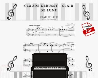 Clair de Lune Bladmuziek piano: romantische pianosolo van Debussy (pdf)