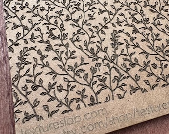 Leaves Texture Paper - Laser Engraved Sheet pattern for rolling mill and clay - Jewelry Making Tool - Metal Clay Ceramic Texturing