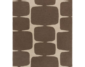 100% reine Neuseelandwolle Handgemachter Designer-Deko Teppich, zeitgenössischer moderner Teppich, Mid Century Teppich, Art-Deco-Teppich mcm, 10x14 Muster Teppich Textur