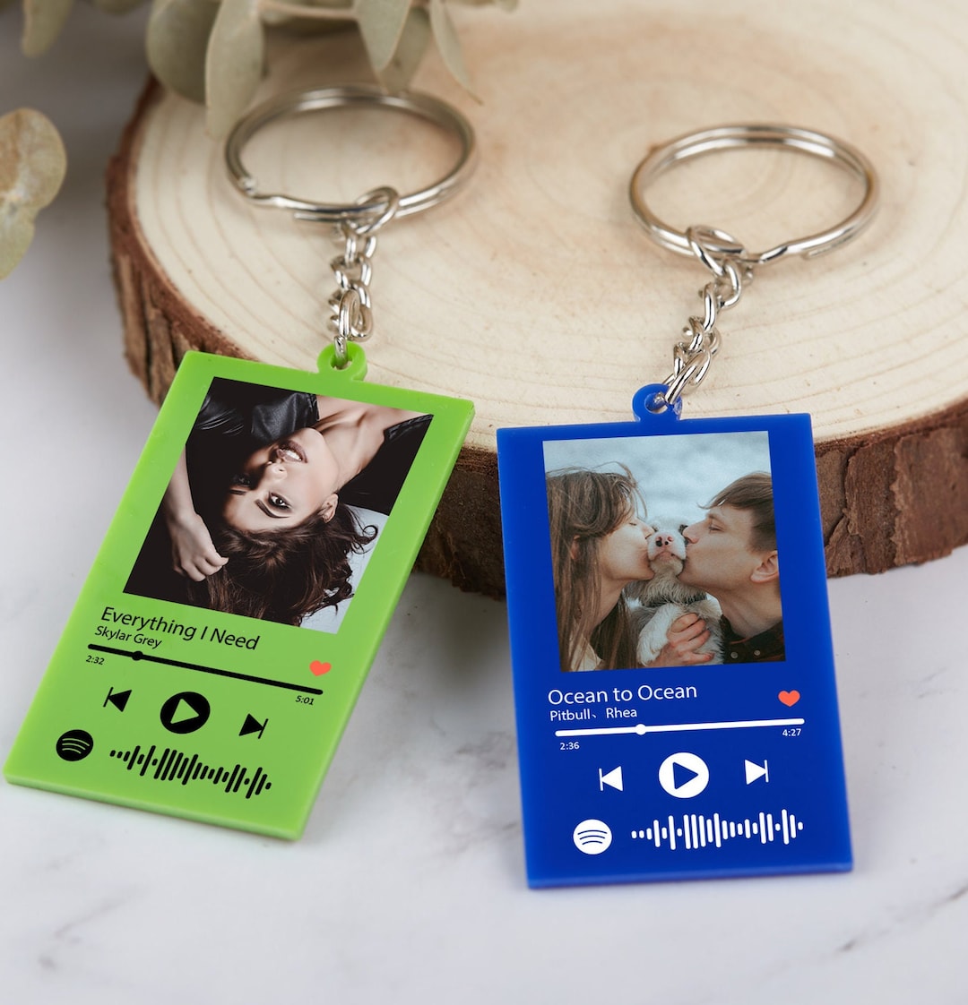 Personalized Song Keychain,custom Photo Music Keychain,custom Song
