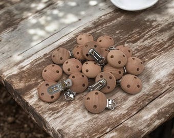 Wooden pacifier clip 30mm
