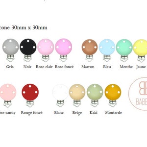 Clip per ciuccio in silicone 30mm