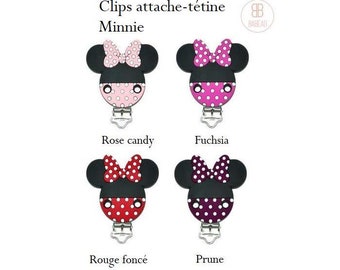 Pinza para chupete de silicona estilo Minnie Mouse