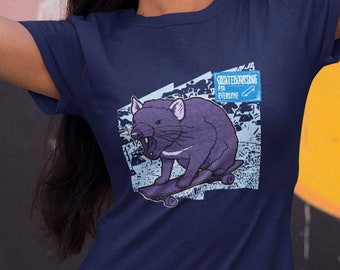 Tasmanian Devil - Skateboarding for everyone - Schweres Unisex-T-Shirt mit Rundhalsausschnitt