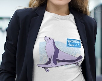 Seal - Skateboarding for everyone - Schweres Unisex-T-Shirt mit Rundhalsausschnitt