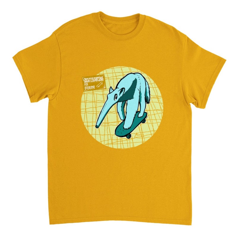 Anteater Skateboarding for everyone Heavyweight Unisex Crewneck T-shirt image 2