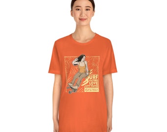 Surf-Skater lieben City Waves - Unisex Jersey Kurzarm-T-Shirt