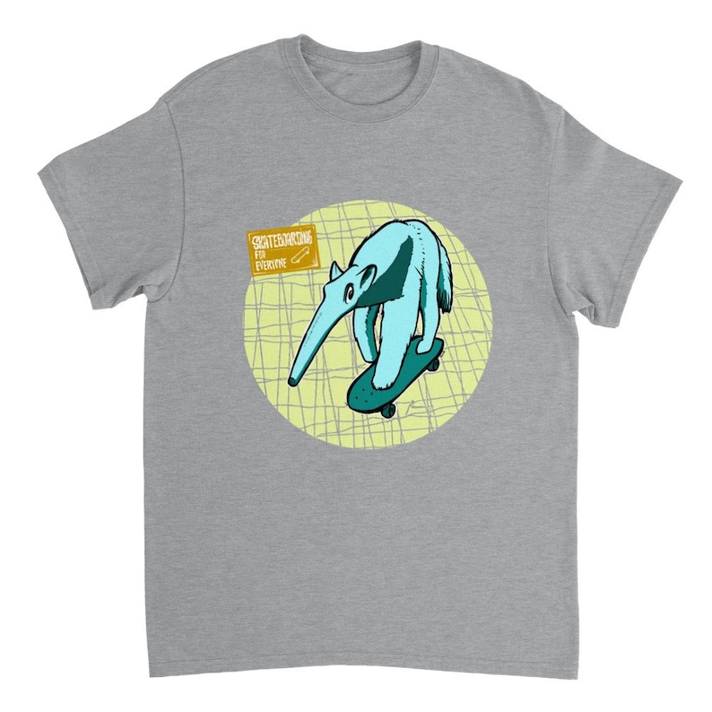 Anteater Skateboarding for everyone Heavyweight Unisex Crewneck T-shirt image 3