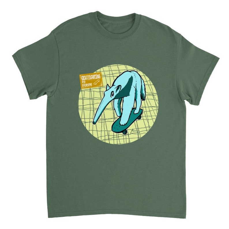 Anteater Skateboarding for everyone Heavyweight Unisex Crewneck T-shirt image 5