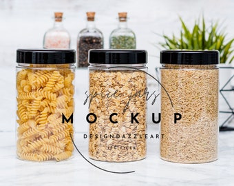 Spice Jar Labels Mockup Bundle, Seasoning Labels Mockup, Home Storage, Kitchen Organization, Pantry Label, JPEG File