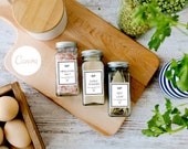 Minimalist Spice Jar Labels: Printable Herbs Stickers (Canva Template)