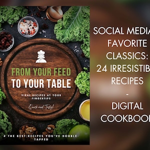 COOKBOOK I Social Media Recipes, Digital Cookbook, TikTok Made Me Do It, Simple Recipes, Recipe Book, Viral Recipes of All Time image 1