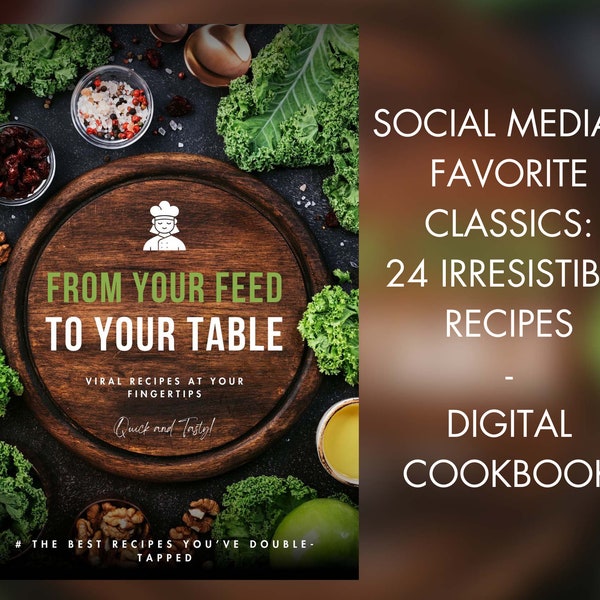 COOKBOOK I Social Media Recipes, Digital Cookbook, TikTok Made Me Do It, Simple Recipes, Recipe Book, Viral Recipes of All Time