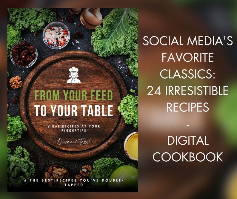 COOKBOOK I Social Media Recipes, Digital Cookbook, TikTok Made Me Do It, Simple Recipes, Recipe Book, Viral Recipes of All Time image 1