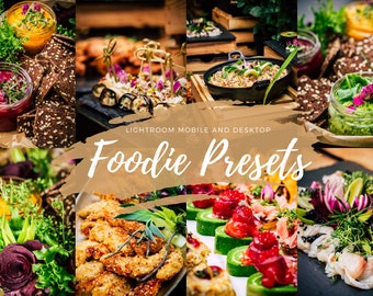 5 Professional Food Lightroom Mobile Desktop Presets, Instagram Food Blogger Preset, Foodie Influencer Aesthetic Preset, Colorful, Bright