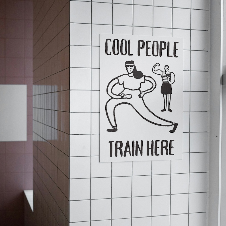 Funny Gym Poster Printable, Workout Room Decor