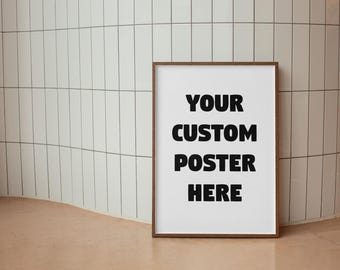 Pôster personalizado com o logotipo da sua empresa, impressão personalizada (download digital)