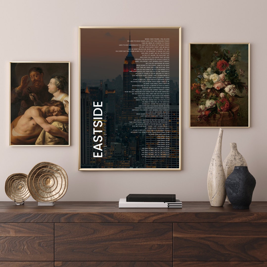 A3 Printable Poster eastside Lyrics Home Deco - Etsy