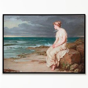 Miranda The Tempest Painting Poster, John William Waterhouse Art Print, Wall Art Decor, Wall Decor, British Academic Painting, Art Print