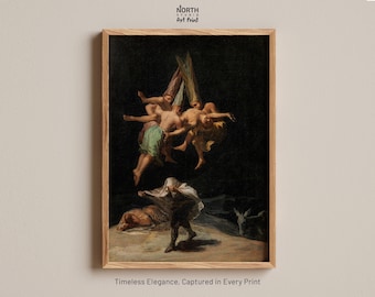 Francisco Goya Witches Flight Poster, Witchy Art, Wall Decor, Art Prints, Dark Academia