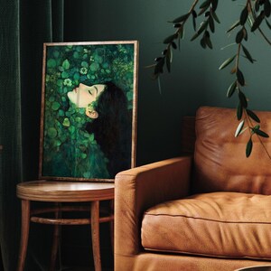 Mystical Art Print, Gothic Wall Decor, Dark Aesthetic Art, Dreamy Portrait, Moody Wall Art, Enchanted Nature, Witchy Home Decor #2 image 4