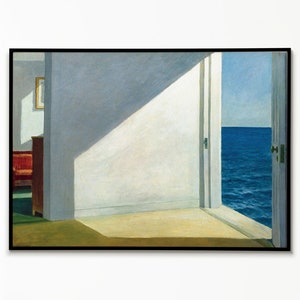 Zimmer am Meer Edward Hopper Poster, realistische Kunst, amerikanischer Maler, Zimmer am Meer, Küstenszene, künstlerische Eleganz