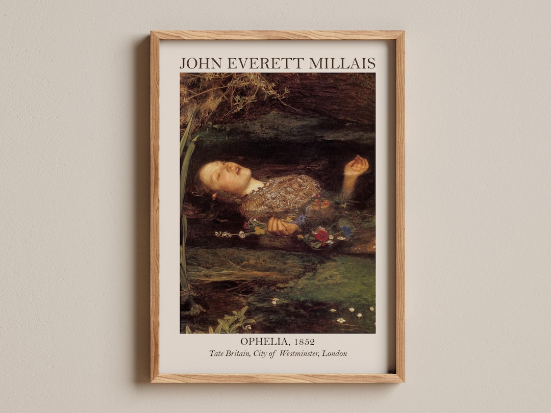 Ophelia van Sir John Everett Millais als poster, canvas print en meer Ophelia van Sir John Everett Millais als poster, canvas print en meer