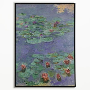Claude Monet Water Lilies, Monet Art Print, Monet Poster, Monet Wall Art, Claude Monet Art, Impressionist Art A