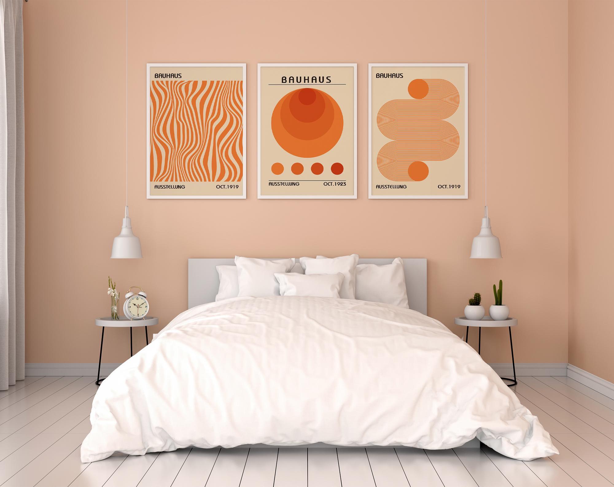 Bauhaus Geometric Print Set of 3 (gallery Wall ), Abstract Wall Art ...