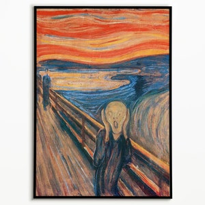 Edvard Munch The Scream Poster, Expressionist Art, Norwegian Painter, The Scream Painting, Artistic Elegance
