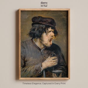 The Bitter Potion By Adriaen Brouwer (1636-8), Flemish Art, Vintage Print, Historical Decor, 17th-Century Art, Classic Portrait, Brouwer