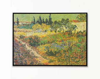 Vincent van Gogh Garden at Arles, Impressionist Painting , French Summer, Flowers Print, Printable Wall Art