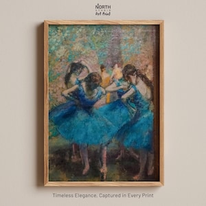 Poster Ballerina blu di Edgar Degas, Poster ispirato, Arte murale, Decorazione per la casa, Impressionista, Arte del balletto, Stampa colorata