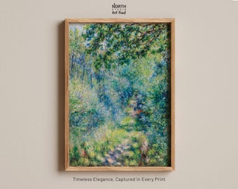 Spuren im Wald Von Renoir, Vintage Poster, Minimalistisches Poster, Klassisches Poster, Ausstellungsdruck, Modernes Wohndekor