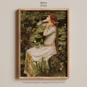 Ophelia John William Waterhouse Poster, Wall Art Decor, Poster Print, Classic Artwork, Wall Decor, British Academic Painting, Art Print Gift image 1
