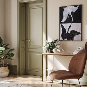 De zwaan van Hilma af Klint, poster zwarte zwaan, kunst witte zwaan, vintage zwaankunst, print van de zwaan afbeelding 5