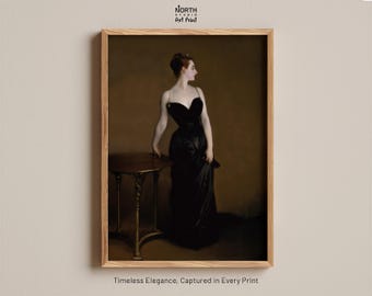 Madame X by John Singer Sargent, Elegant Portrait Print, Gilded Age Wall Art, Vintage Fashion Decor, Museum Artwork