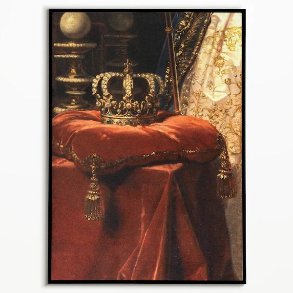 The Crown, The Queens Crown Poster, Wall Art, Poster Print, Wall Decor, Art, Vintage, Queen, Crown, Historical, Royal Art, Gift Wall Art