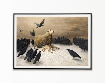 August Friedrich Schenck - Anguish 1878 Poster, Poster, Wall Art, Poster Print, Wall Decor, Anguish, 1878, Art, Vintage, Retro