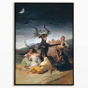 Francisco Goya Witches Sabbath Poster, Arte murale, Stampa poster, Decorazione murale, Stampe artistiche, Arte del romanticismo, Pittura classica, Decorazione per la casa,
