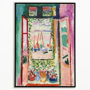 Open Window By Henri Matisse, Matisse Painting, Wall Art, Wall Decor, Classic Art, Colorful print, Modern Print, Henri Matisse Print