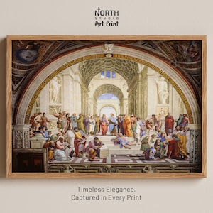 Raphael The School of Athens Poster, Wandkunst, Posterdruck, Wanddekor, Kunstdrucke, klassische Malerei, inspirierte Kunst, Wohnkultur,