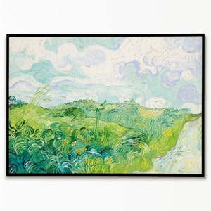 Vincent van Gogh Green Wheat Field Poster, Poster Print, Art Reproduction, Wall Decor, Impressionist Artwork, Nature, Art Print Gift