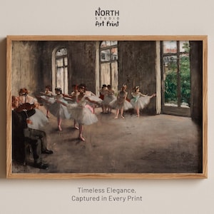 Póster de ensayo de ballet de Edgar Degas, impresión de póster, impresiones artísticas, póster inspirado, arte de pared, impresionista, decoración del hogar, impresión colorida